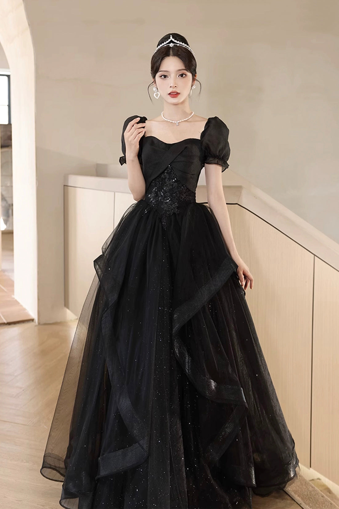 Black Tulle Dress Little Black Dress Prom Dresses Black Tulle Lace Short Sleeve Floor Length Prom Black Tulle Dress Little Black Dress Prom Dresses Black Tulle Lace Short Sleeve Floor Length Prom