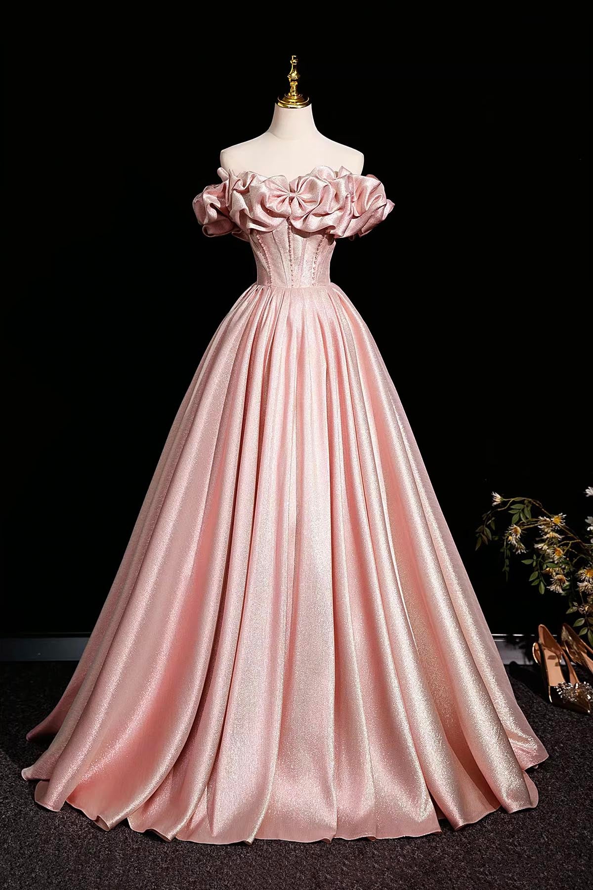 Stunning Pink Prom Dresses Ball Gown, A-line Backless Prom Formal Dres Stunning Pink Prom Dresses Ball Gown, A-line Backless Prom Formal Dres
