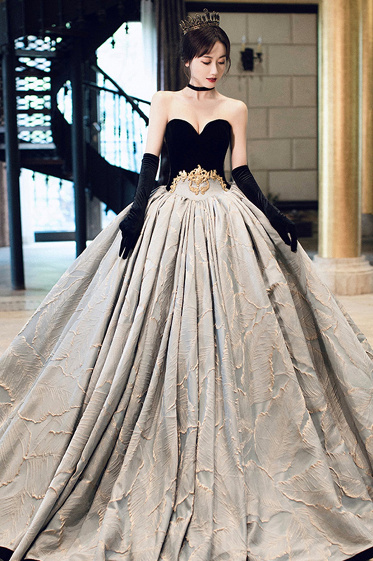 A-Line Sweetheart Neckline Long Formal Gown, Strapless Evening Party Dress