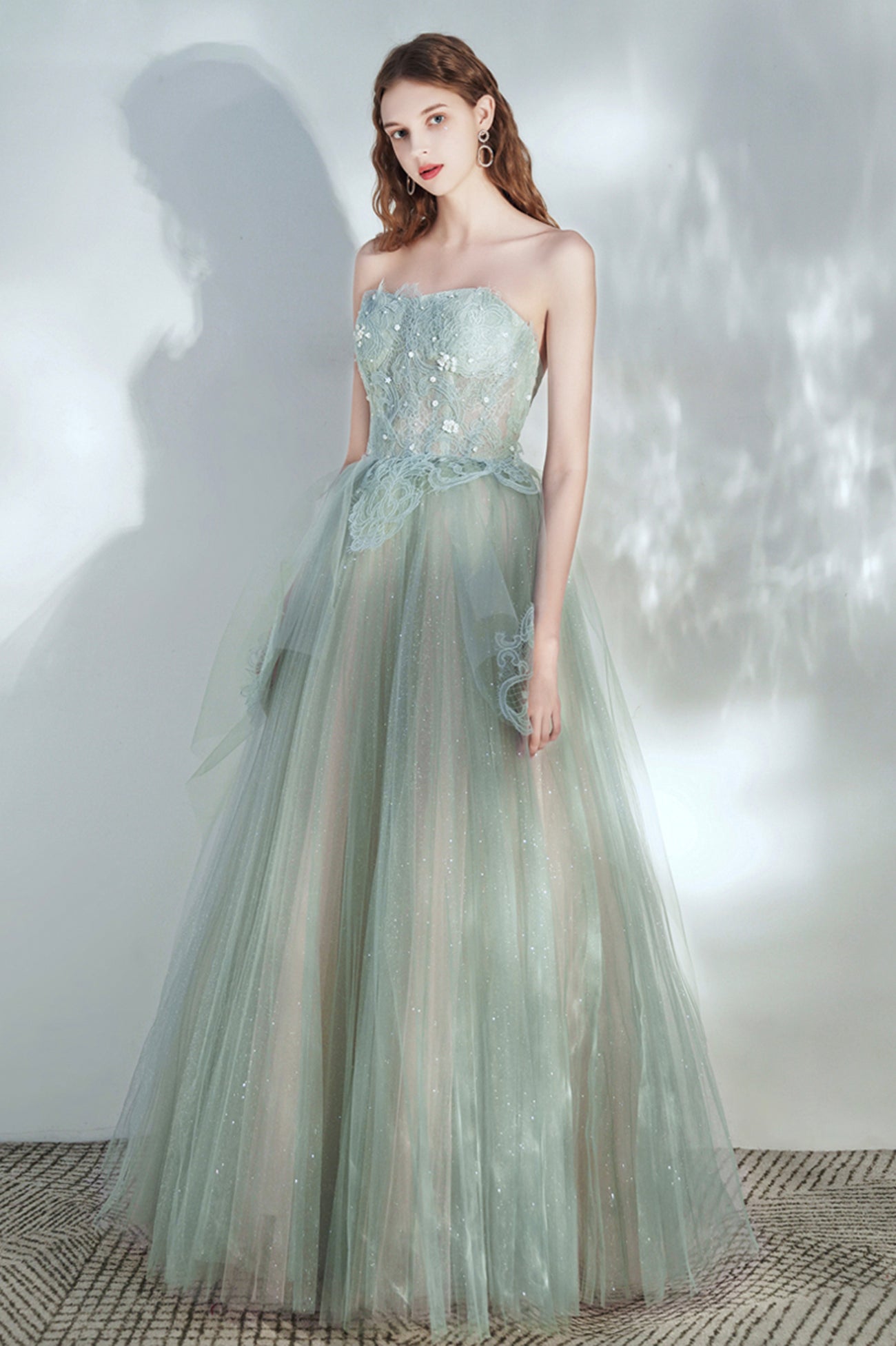 slim fit dress slacks Green Tulle Lace Long A-Line Prom Dress, Cute Strapless Evening Party slim fit dress slacks Green Tulle Lace Long A-Line Prom Dress, Cute Strapless Evening Party