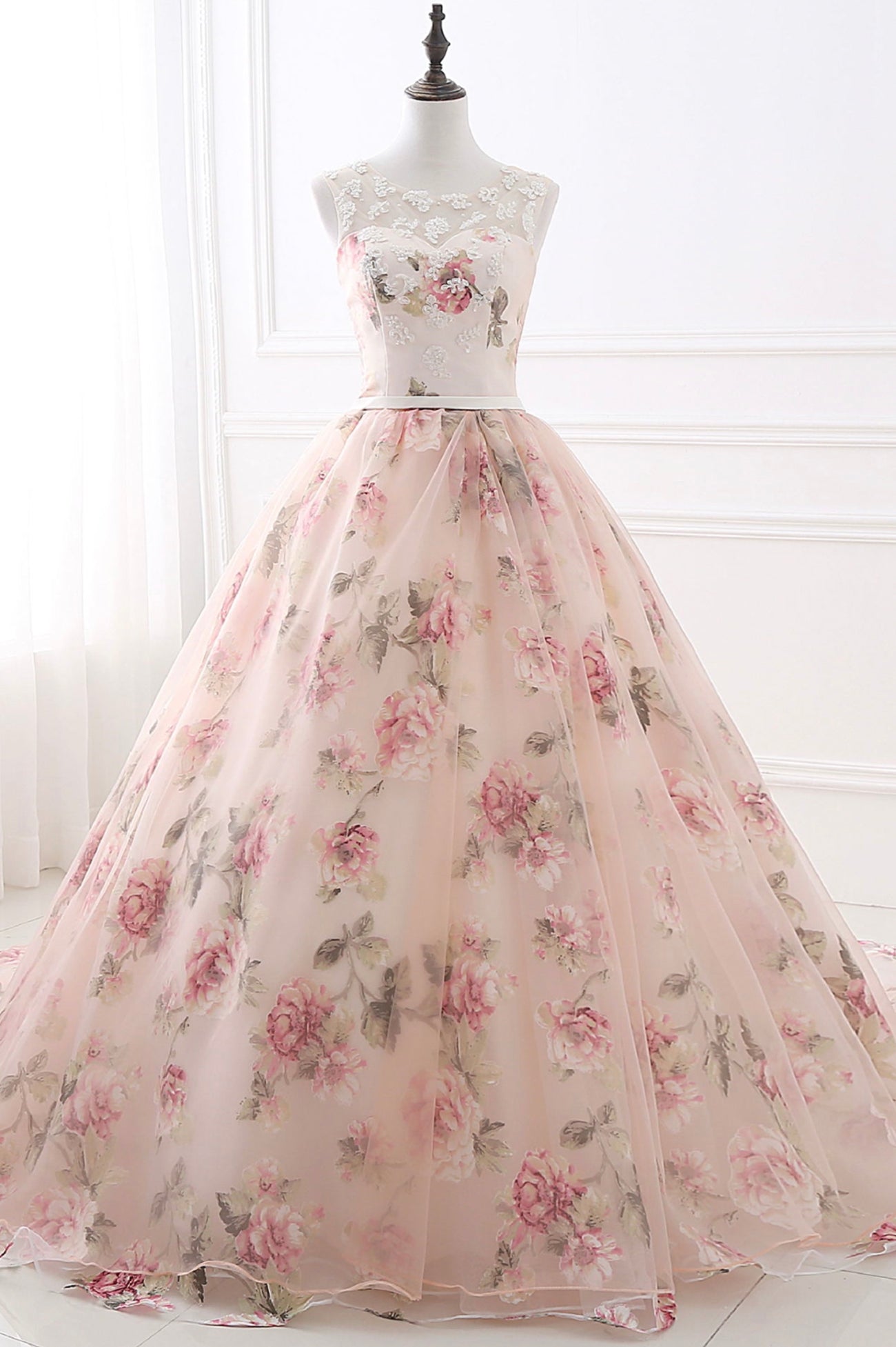 Cute Light Pink Strapless Prom Dresses