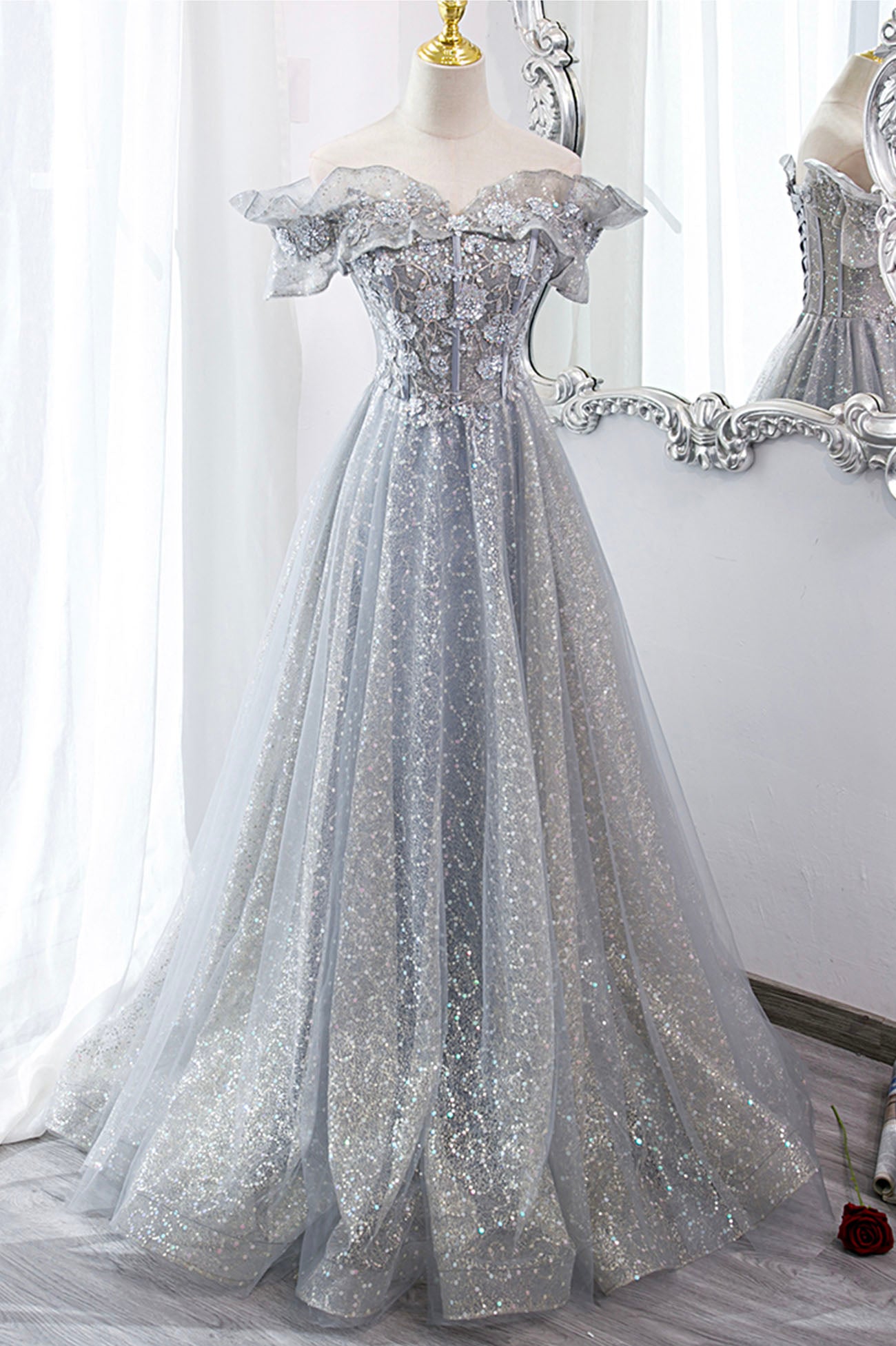 green emerald velvet dress Silver Grey Prom Dresses, Homecoming Dress, Formal Dress, Evening Dress,  Dance Dresses, Graduation Party Dress