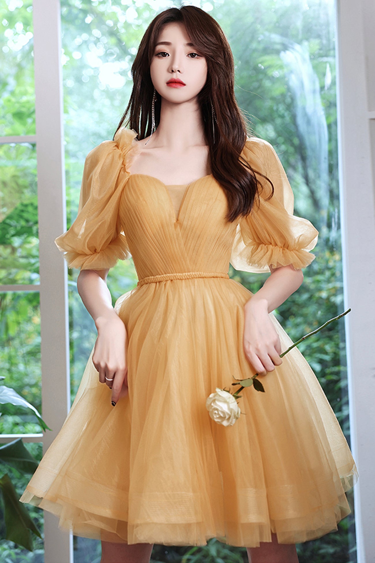 Cheap Short Yellow Prom Dresses