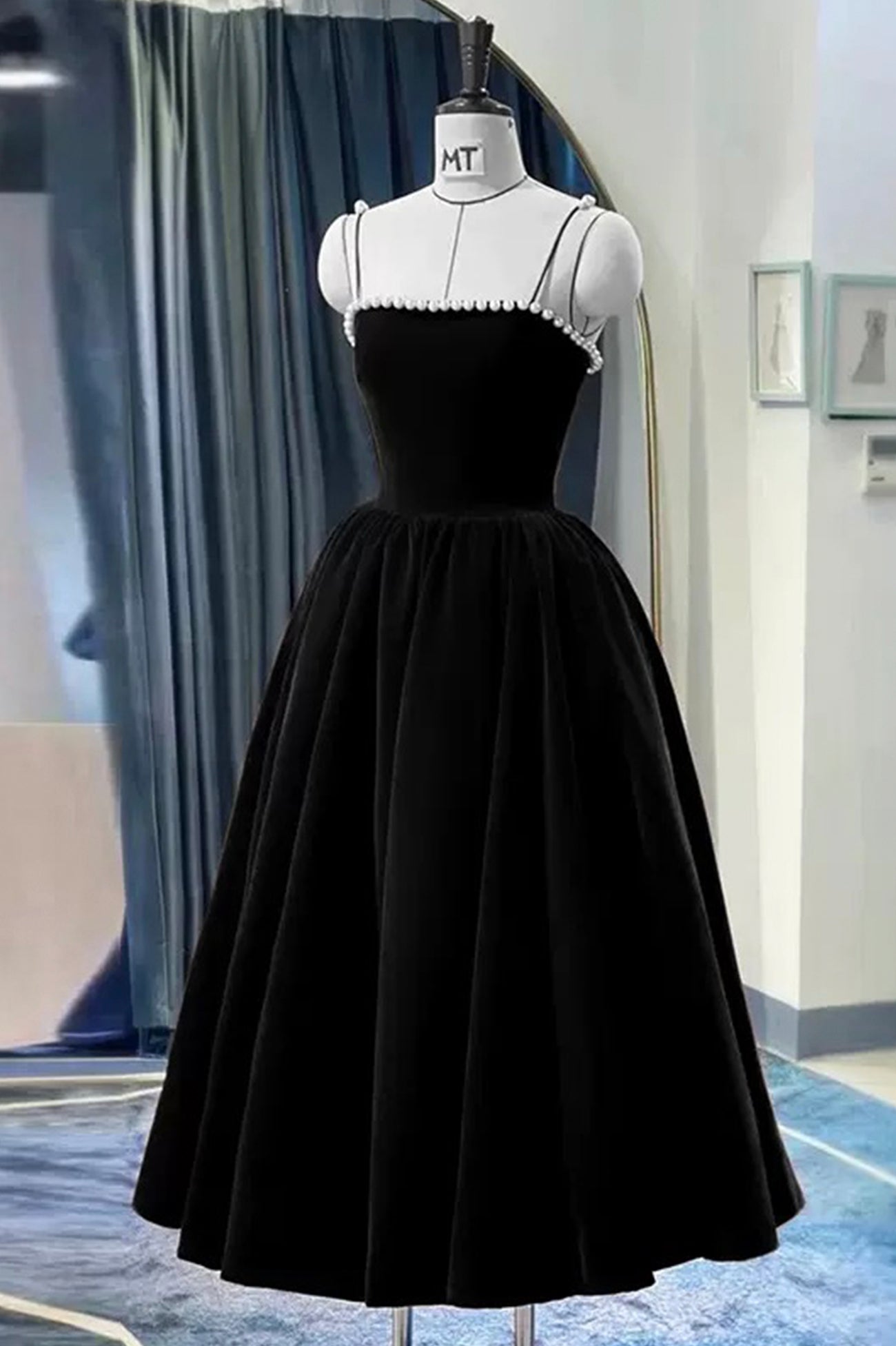 Cute Spaghetti Straps Velvet Short Prom Dress, A-Line Homecoming Party Cute Spaghetti Straps Velvet Short Prom Dress, A-Line Homecoming Party