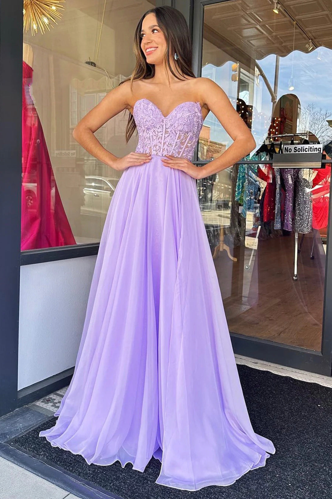 Ball Gown Lavender Long Prom Dresses Long Formal Lavender Gowns A