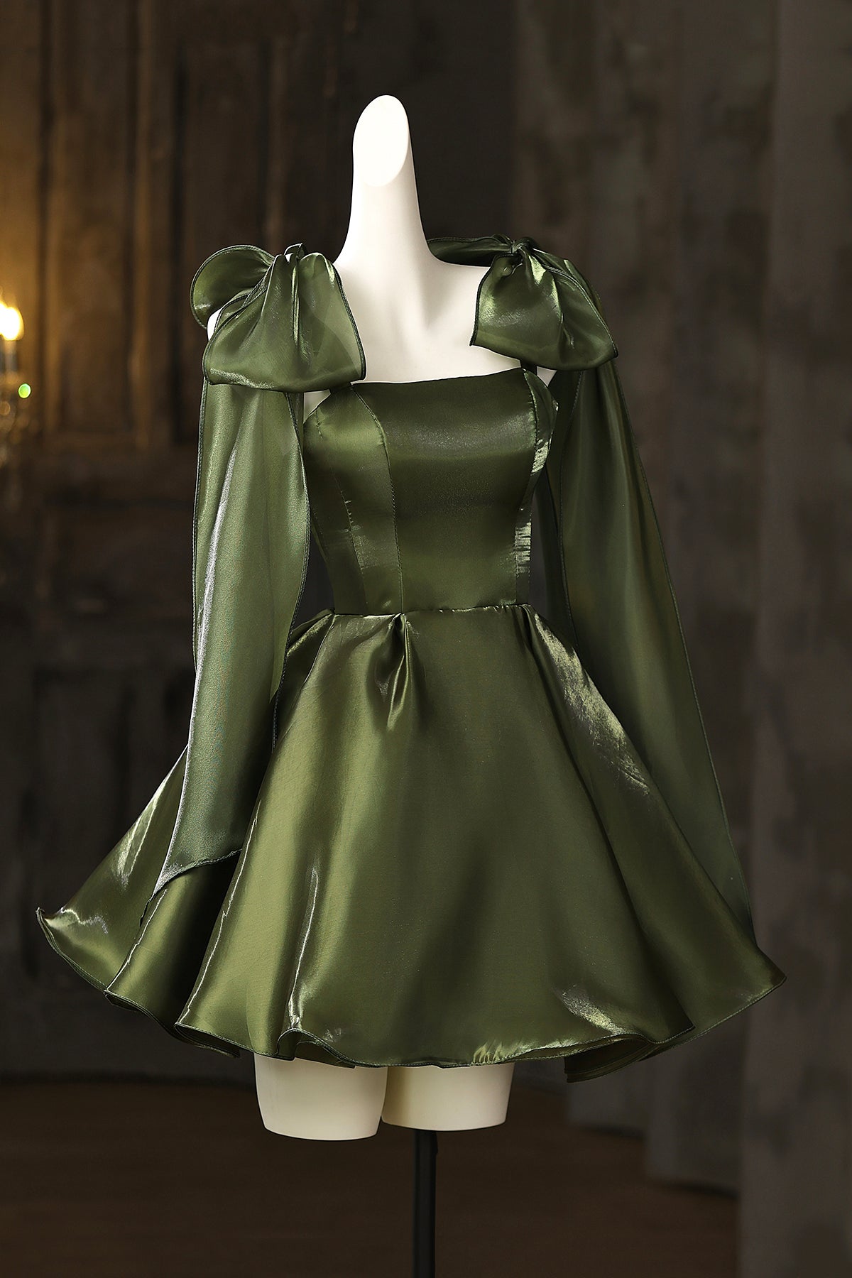 Beautiful Dark Green Short Homecoming Dresses, A-Line Spaghetti Straps Beautiful Dark Green Short Homecoming Dresses, A-Line Spaghetti Straps