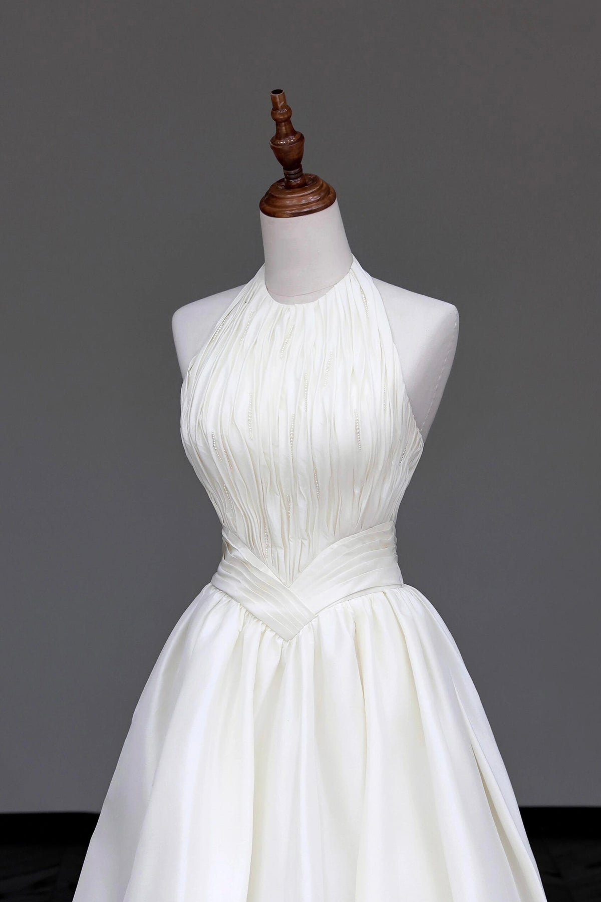 White Satin Long Prom Dress, Elegant A-Line Evening Formal Dress