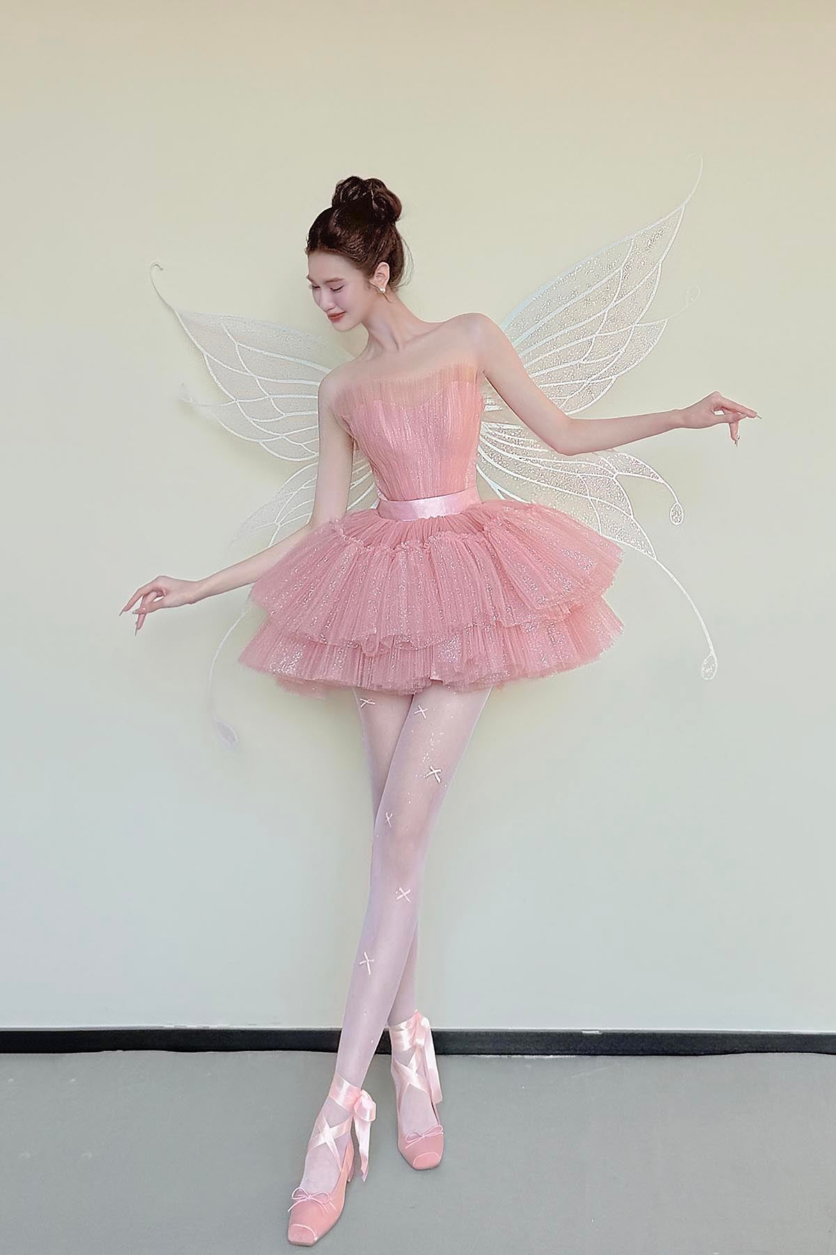 Lovely Pink Tulle Short/Mini Prom Dress, A-Line Strapless Party Homecoming Dress