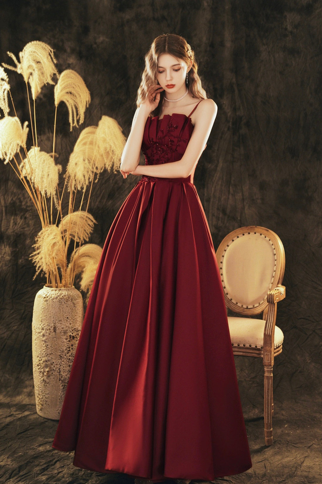 Dresses With Slits Burgundy Prom Dress Maroon Dress For Graduation A-Line Burgundy Long Prom Dresses, Dresses With Slits Burgundy Prom Dress Maroon Dress For Graduation A-Line Burgundy Long Prom Dresses,