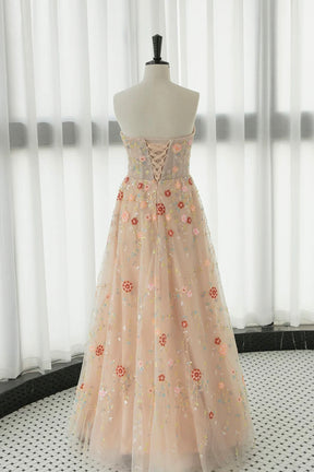 Beautiful Sequins Floor Length Prom Dress, A-Line Long Sleeve Evening Party Dress