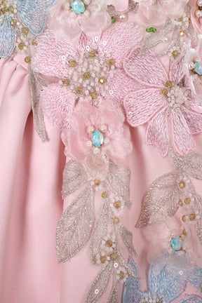 Candy Pink Satin Lace Long Prom Dress, Lovely A-Line Off the Shoulder Evening Party Dress