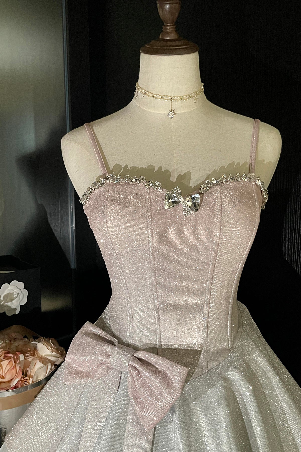 Lovely Short/Mini Party Dress with Rhinestones, Sparkly A-Line Homecoming Graduation Dress