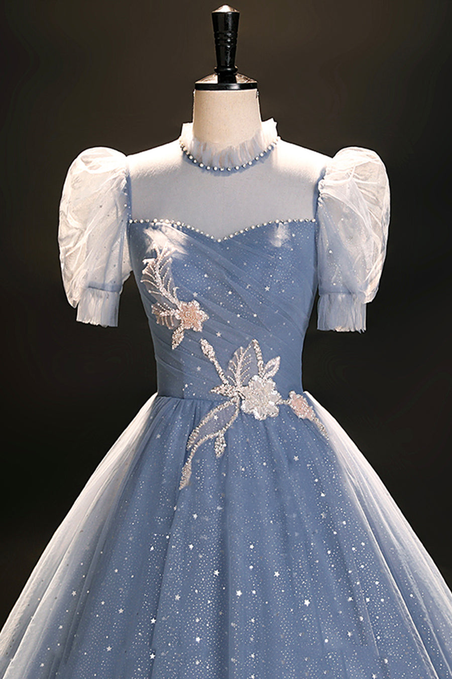 Beautiful Tulle Light Blue Floor Length Prom Dress, New Party Dress