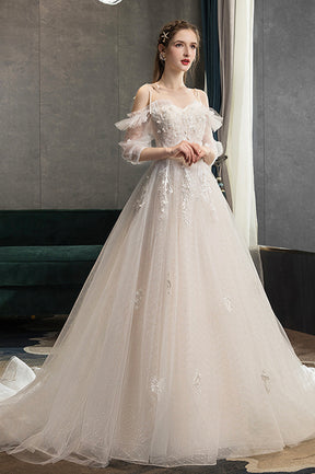A-Line Lace Long Prom Dress, Off the Shoulder Formal Evening Dress