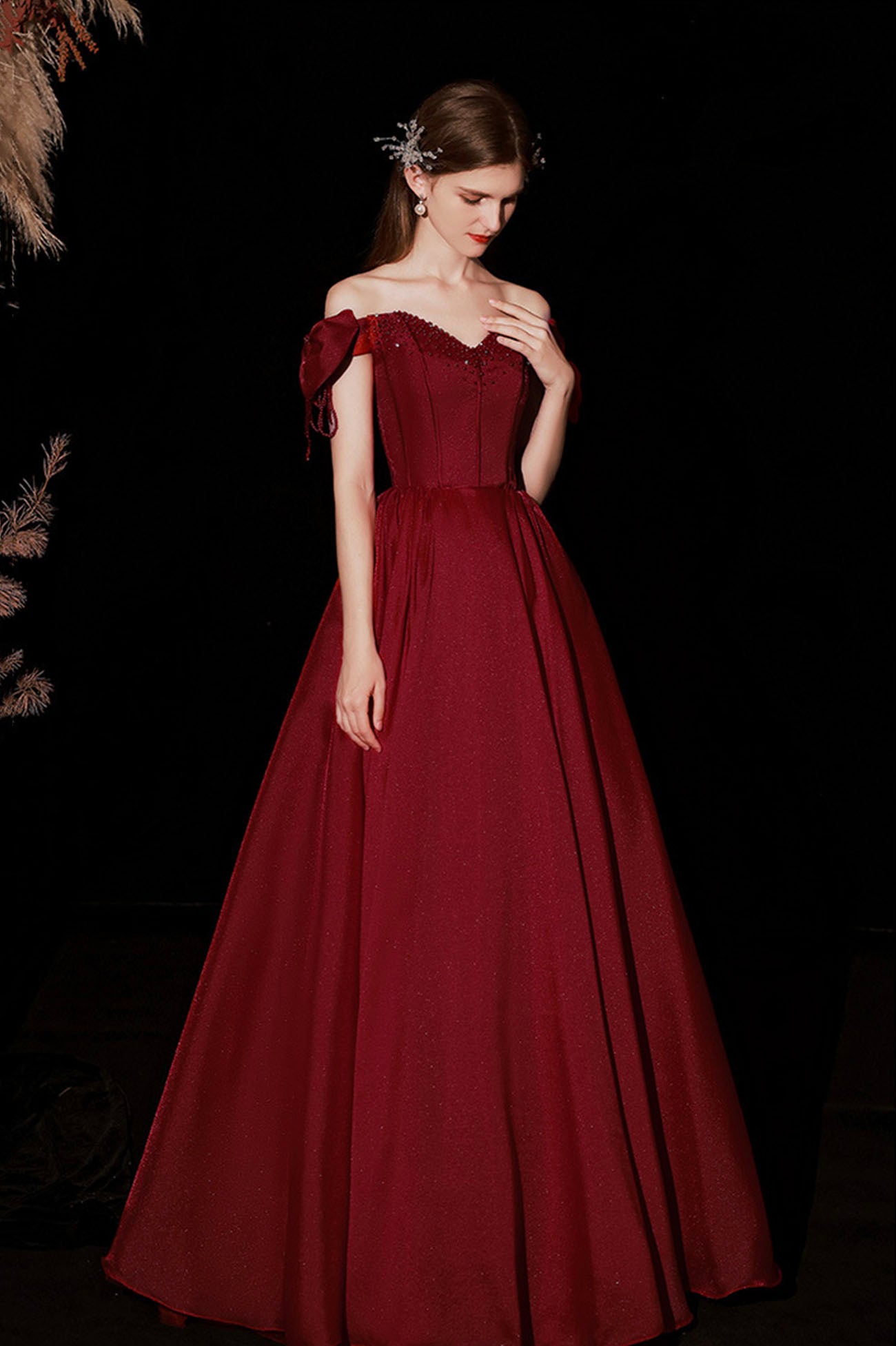 Off Shoulder Maroon Dress For Graduation Burgundy Off-The-Shoulder Maxi Dress Womens Small (Available In Off Shoulder Maroon Dress For Graduation Burgundy Off-The-Shoulder Maxi Dress Womens Small (Available In