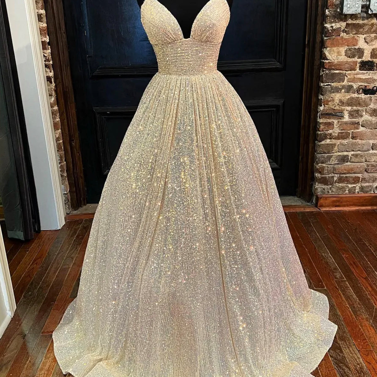 white christmas dresses DIVINE LONG SLEEVE OFF OR ON THE SHOULDER SOFT SATIN DRESS CHAMPAGNE –  Luximit main image 0