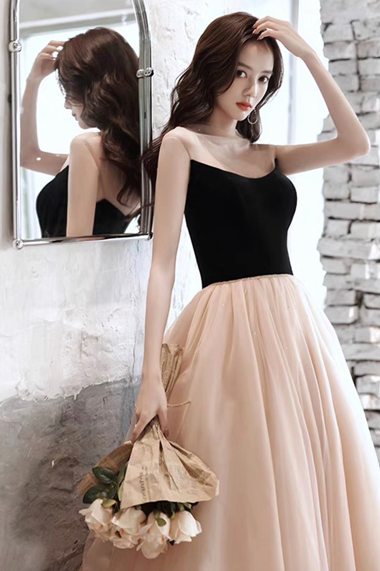 Elegant Plus Size Formal Dress Korean Style Flare Belt Dress CLD0132 - Etsy  Hong Kong