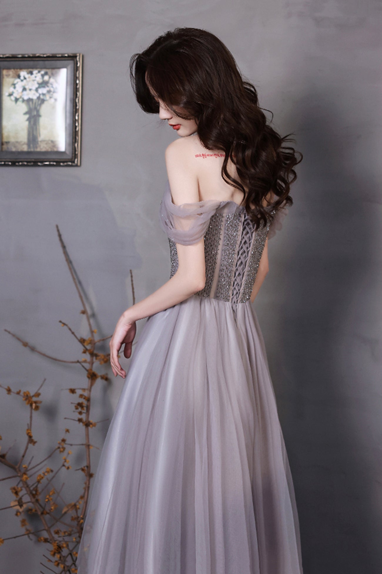 purple and gray prom dresses Prom Dress Style #28628