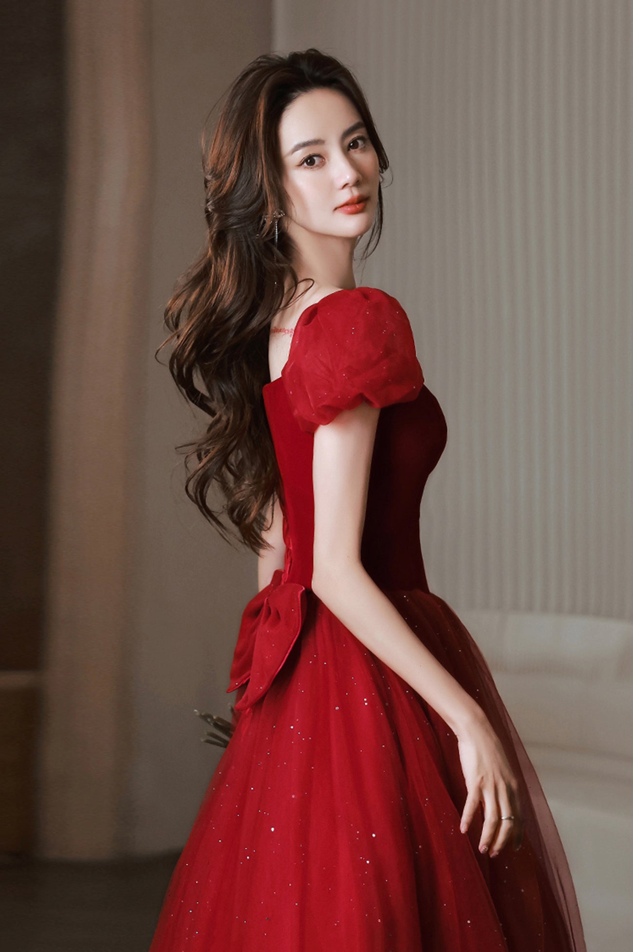 Korean Cute Long Red Dresses Red Princess Hanbok Wedding Dress Traditional Korean Palace Style B Only ( Korean Cute Long Red Dresses Red Princess Hanbok Wedding Dress Traditional Korean Palace Style B Only (